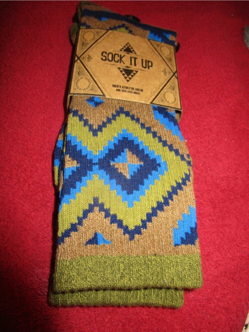 Sock It Up Men’s Athletic Crew Cotton Socks 1 Pair Fits 8-13 Shoe Urban Call - Picture 1 of 4